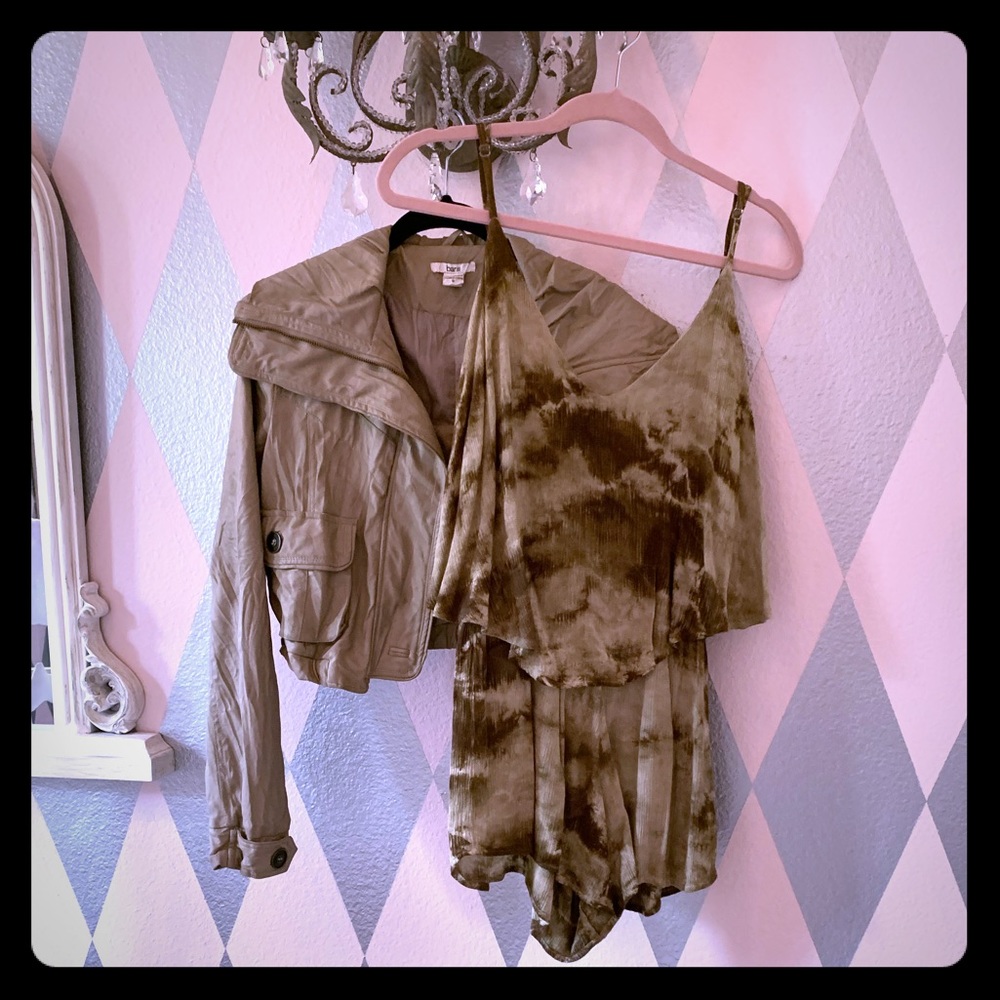 Green Tie Dye Romper